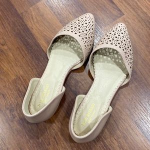 Summery pink shoes- never worn, runs small